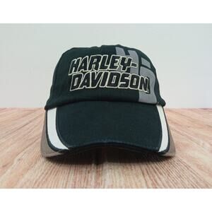 Harley Davidson Motorcycles Hat Cap Two-tone Black Gray Adjustable